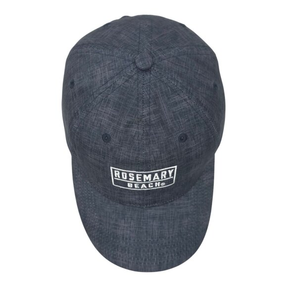Rosemary Beach Embroidered Logo Strapback Cap Trucker Baseball Hat Washed Blue - Picture 6 of 14